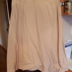 LINEN Talbots Soft Beige A-Line Skirt